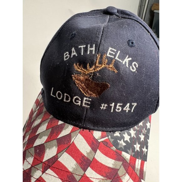 Luna Pier Bath NY Elks Lodge Cap  OS Adjustable Blue - Picture 10 of 13